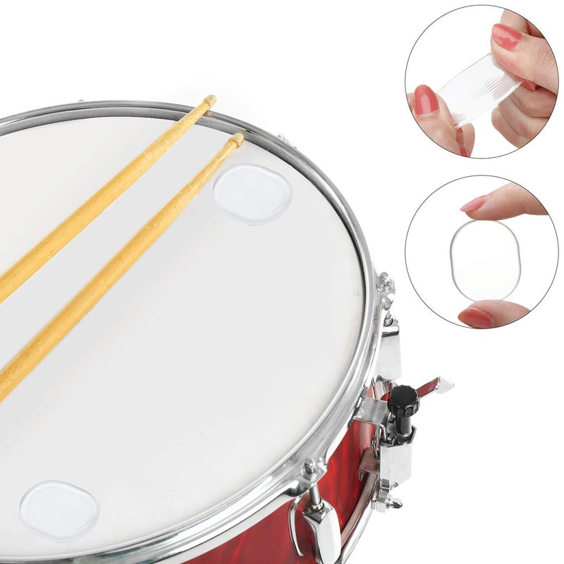 Fiada 30 Pieces Drum Dampeners Gels Silicone Gel Pads Soft Drum Dampeners for Cymbals Tone Control(Transparent White) - Image 4